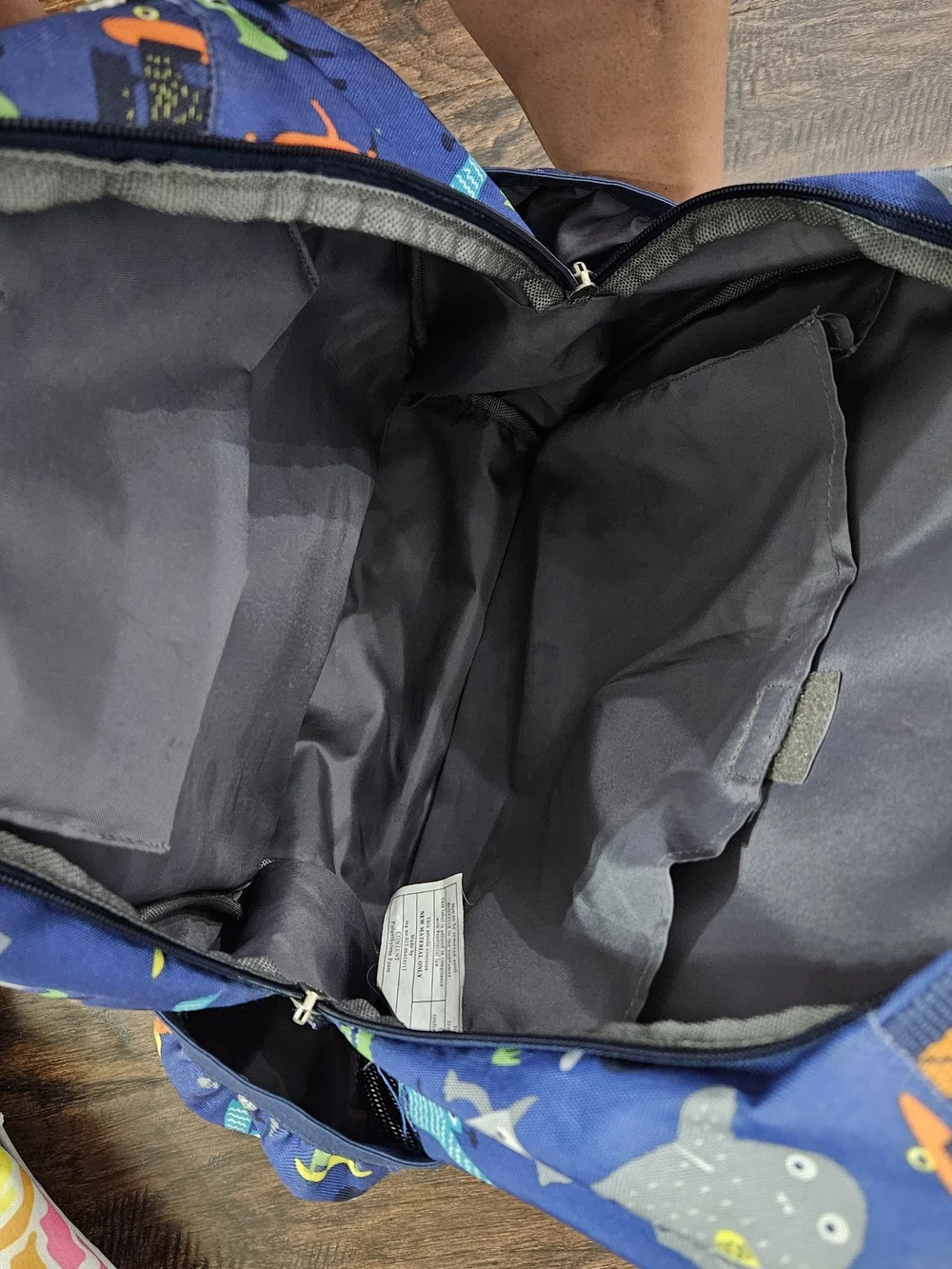 EUC Pottery Barn Kids Mackenzie  Monster Print Backpack Large - Picture 4 of 5